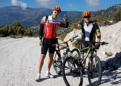 Mountainbikeroute in natuurpark in Andalusië