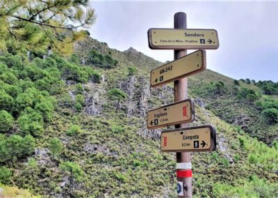 Walking route signs in Andalucia